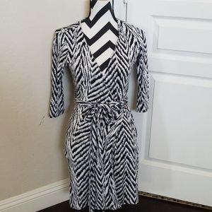Express Zebra Wrap Dress